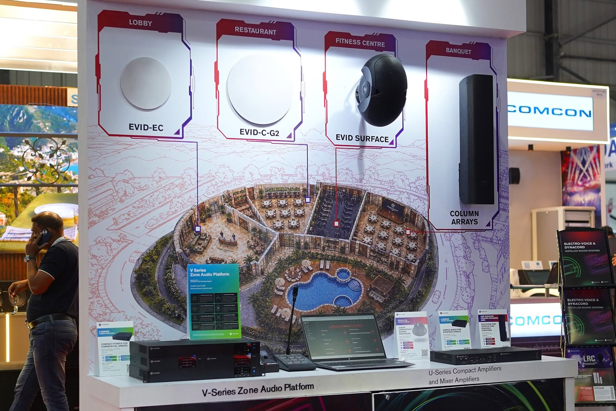 Dynacord V Series Zone và loa EVID 